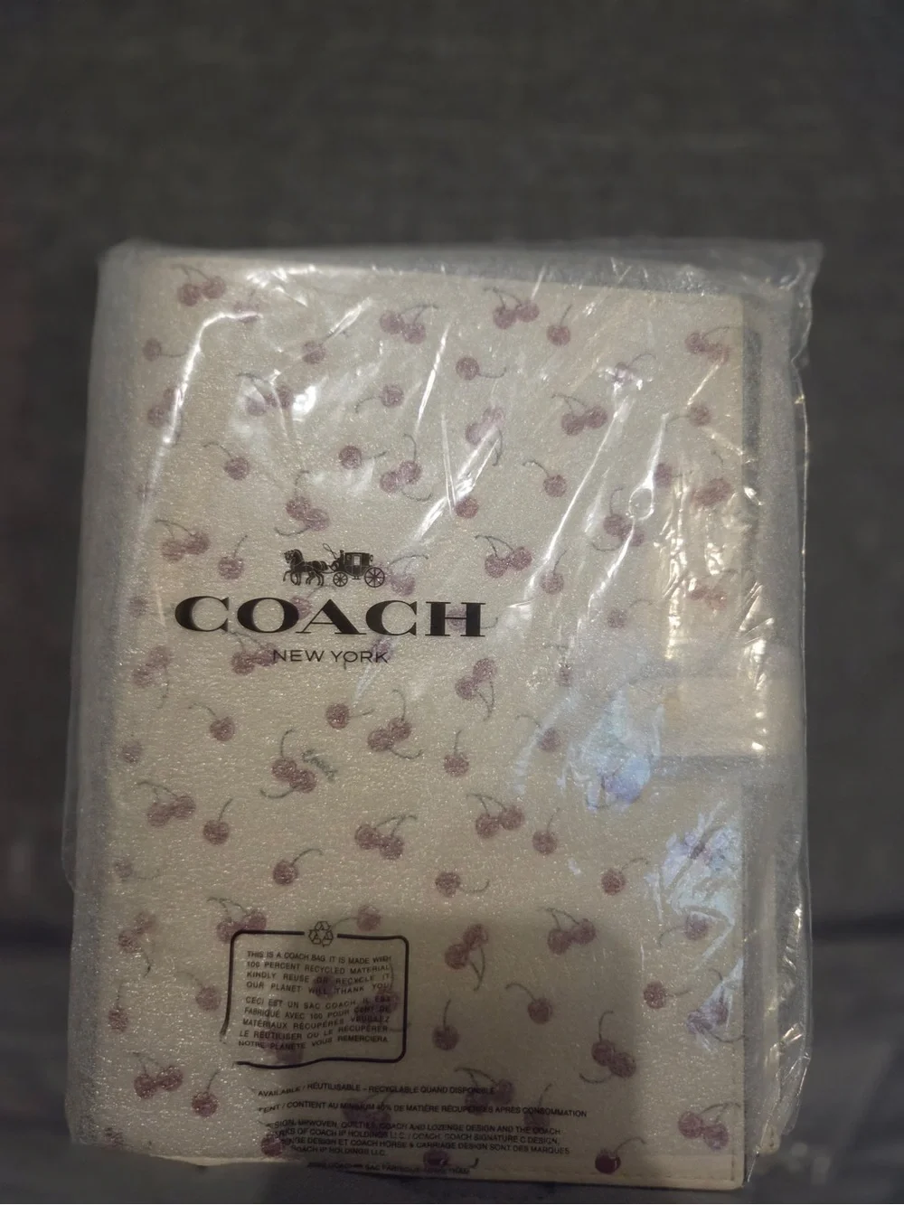 Coach Cherry Print Notebook and pen/pencil case holder